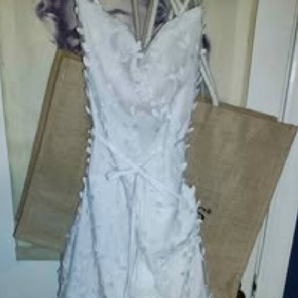 White Formal/Party Dress Size Small - Picture 1 of 6